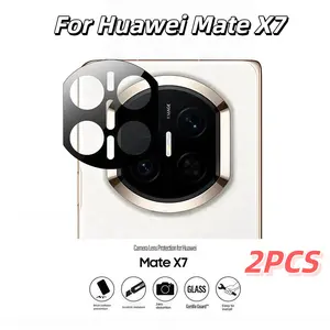 2-Pack Huawei Mate X7 Camera Lens Film, Tempered Glass Back Camera Protector, Easy Install Anti-Scratch, Includes Locator
