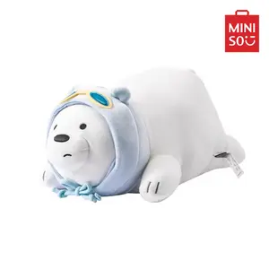 MINISO We Bare Bears series an adorable white bear plush cute and playful prone and super soft texture, charming addition to any bed.Birthday gifts, Festive gifts,School gifts,Bedroom decoration Soft Stuffed Animal Teddybear Stuffed Animal