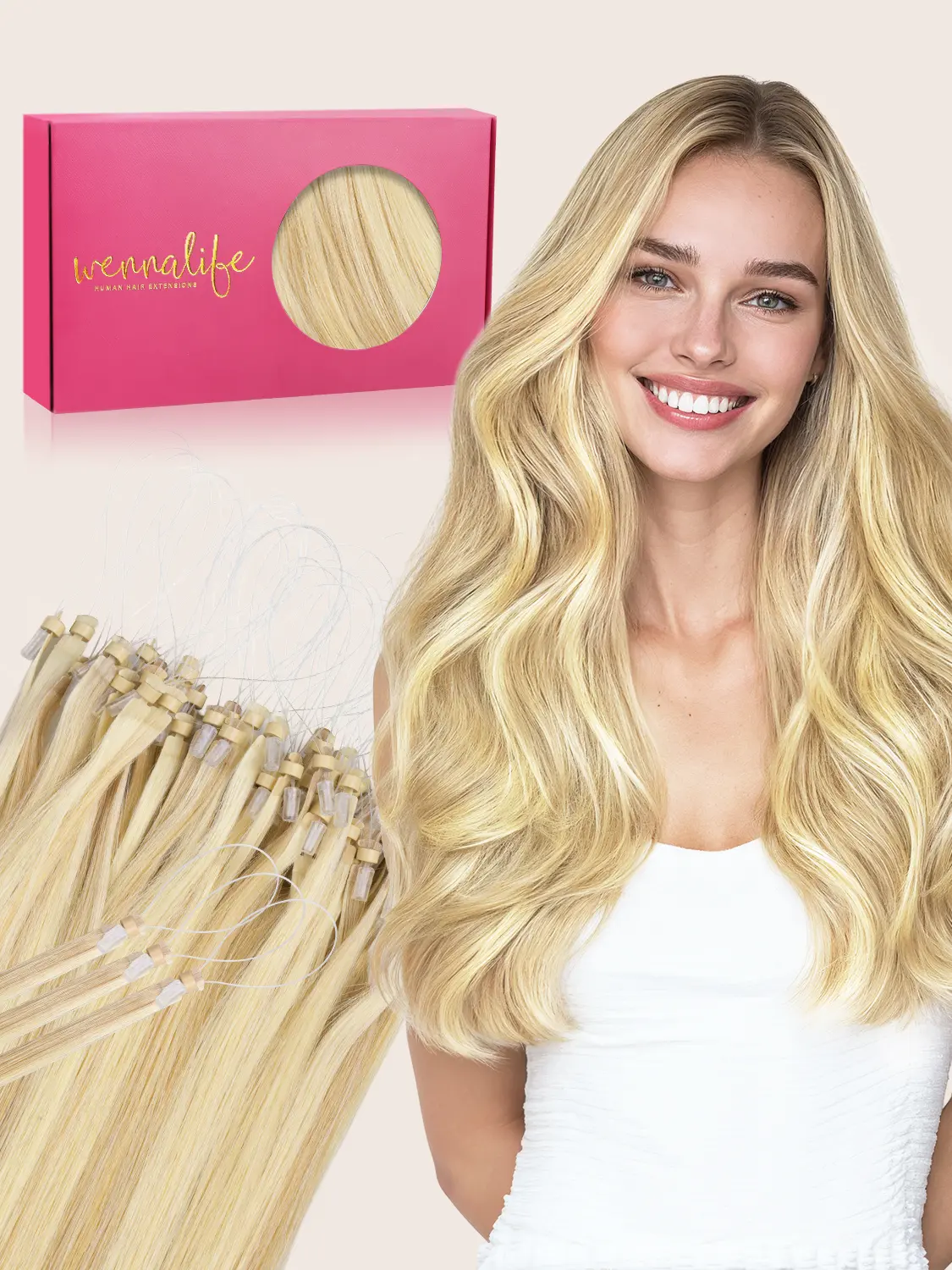 WENNALIFE T Lock Tip Hair Extensions Real Human Hair 50g 60s 16 Inch to 22 Inch Real Human Hair Quality Assurance Invisible Fuller Seamless Remy Hair Natural Easy Soft Silky summer hair extensions #tiktokshopbacktoschool #sohochic