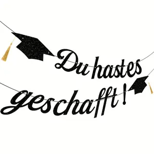Graduation Garland, Heartfelt Congratulations Paper Decor Banner, Doctor Hat Theme, Hanging Decoration for Graduation Parties, Graduation Party Decorations