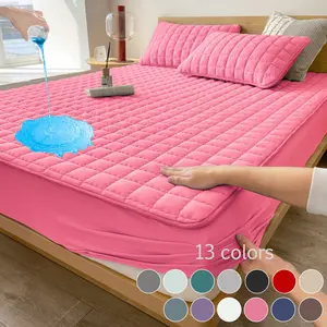 2/3 Piece Waterproof Mattress Protector Set with Deep Pocket, Soft, Noiseless, Breathable, Stain-Resistant, Machine Washable Bed Cover for Bedroom, Guest Room, Dorm, Kids, Pets, Elderly, Hotels – Includes Pillowcases, Waterproof Mattress Pad