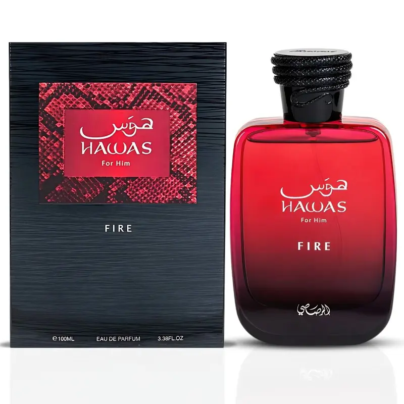 Rasasi Hawas Black for Men 100ml 3.4 FL.OZ Regular Edition Eau de