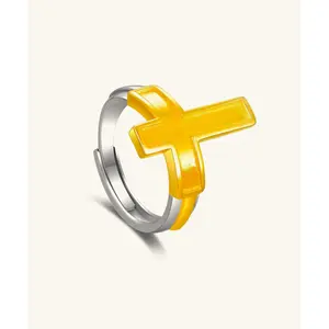 24K Gold Cross Ring
