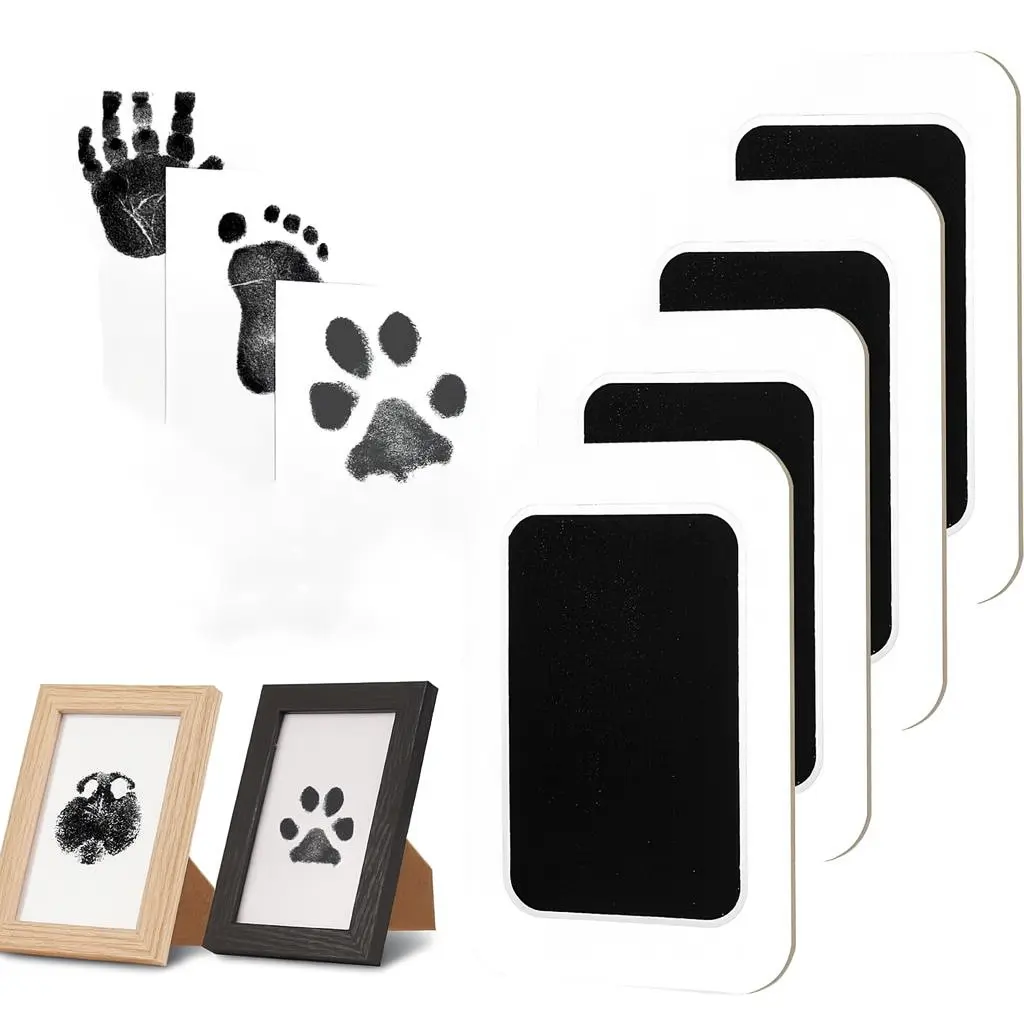 GINJUDRAMA Inkless Paw Print Kit - Easy-Clean Touch Stamp Pad for Dogs & Cats, No-Mess Pet Memorial Keepsake Gift for New Pet Parents