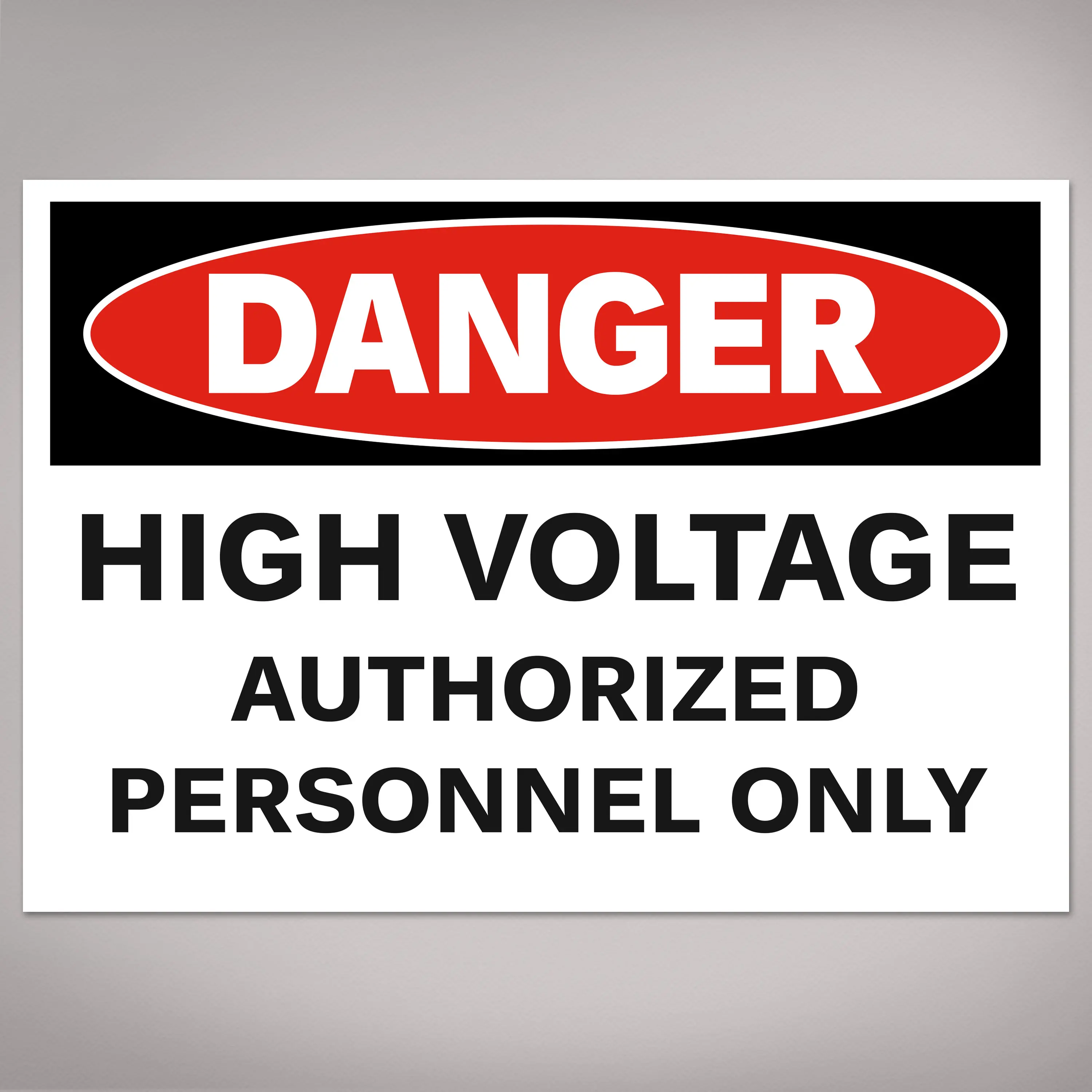 Avery High Voltage/Personnel Labels, Waterproof, UV Resistant, Preprinted, 3.5" x 5", 8 Warning Decal Labels