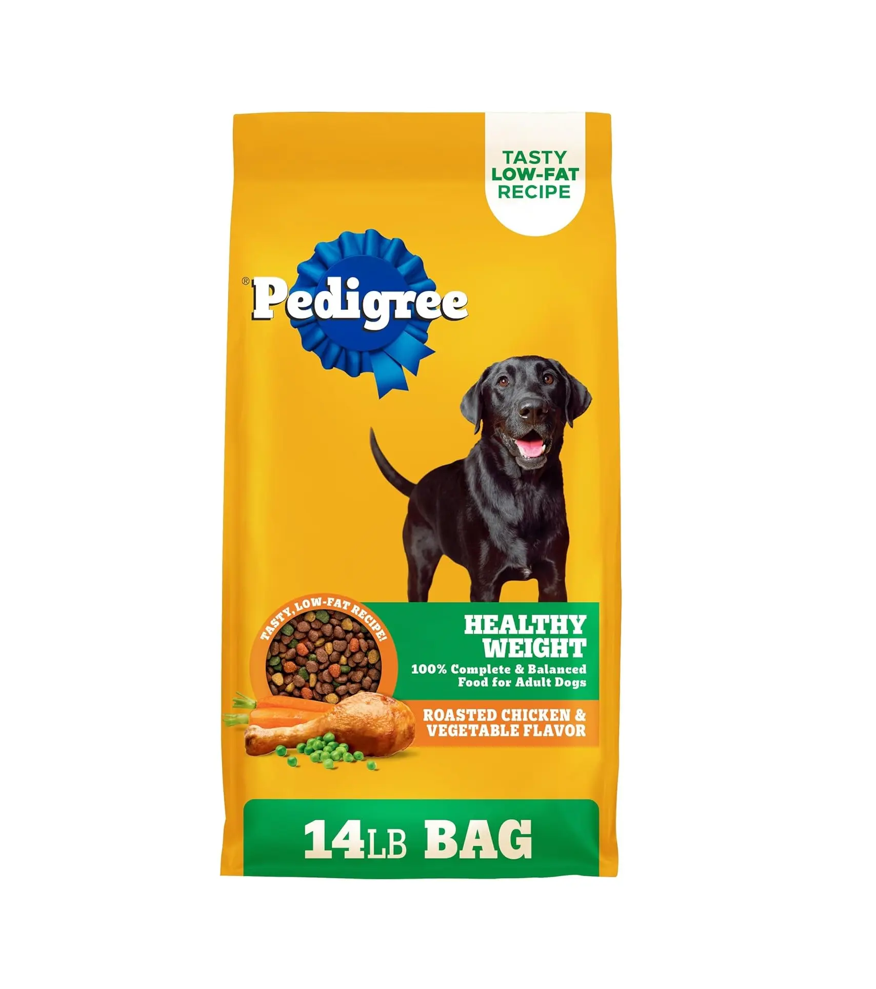 Pedigree Healthy Weight Adult Dry Dog Food, Roasted Chicken and Vegetable Flavor, 14 lb. Bag