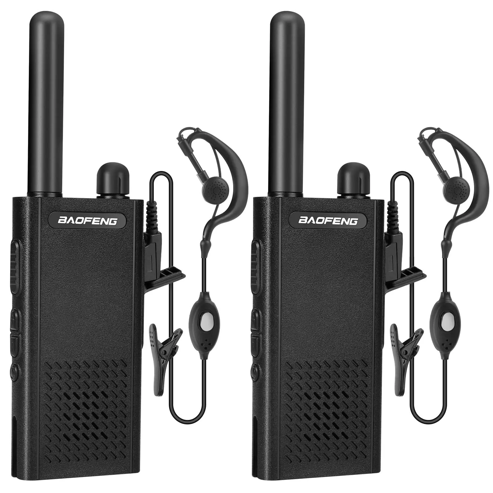 BaoFeng T26 (2pack) walkie talkie Two-way Communication Portable Slim 1-3 km Range Type-C Charging Headset Included Adult and Child Gift Set (2 pack)