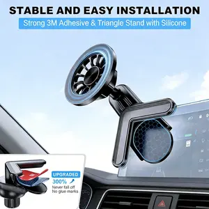 Tesla Model 3/y/s/x Car Phone Holder, Universal Car Mount, 360° Rotating Magnetic Mount, Strong Magnet Single Hand Operation, Fits iPhone & All Phones, Car Mount Smartphone, Car Cellphone Mount