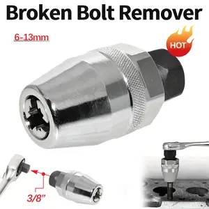 Broken Bolt Remover & Stud Extractor Tool (6-13mm) - 3/8" Drive Broken Screw Remover for Ratchet & Impact Wrench
