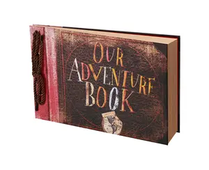 Our Adventure Book DIY Bound Scrapbook, 10.6 X 7.2 Inches, 20 Sheets, 40 Pages, Designed Specifically To Preserve Precious Moments, Is The Ideal Gift For Couples' Anniversaries, Weddings, Global Travelers, Birthdays, Halloween, And Christmas New Year