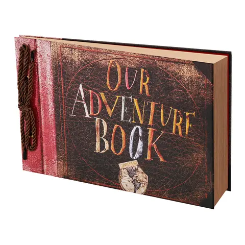Our Adventure Book DIY Bound Scrapbook, 10.6 X 7.2 Inches, 20 Sheets, 40 Pages, Designed Specifically To Preserve Precious Moments, Is The Ideal Gift For Couples' Anniversaries, Weddings, Global Travelers, Birthdays, Halloween, And Christmas New Year