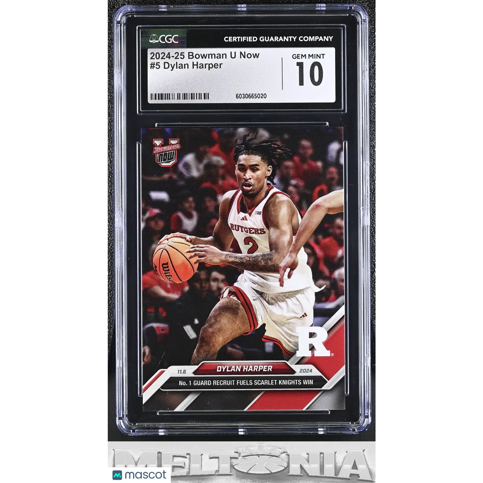 Dylan Harper 2024-25 BowmanU Now #5 CGC 10 Graded Sports Trading Card Collectible