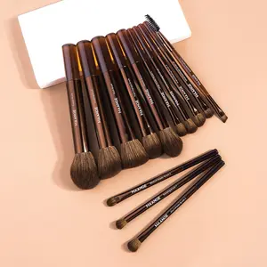 Maange 13-Piece Makeup Brushes Set, Cosmetic Brushes, Foundation Brush, Blush Brush, Loose Powder Brush, Eyeshadow Brush, Mascara Brush, Highlighter Brush, Travel-Friendly