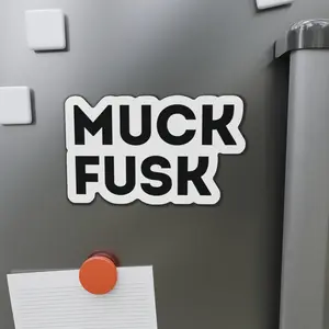 Muck Fusk Anti Elon Magnet Gift Die-Cut Car Bumper Magnet, Tesla Owner