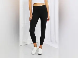 Leggings Depot Full Size Strengthen and Lengthen Reflective Dot Active Leggings