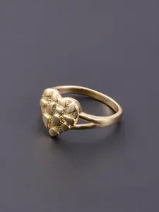 Heart Shaped Artificial Zircon Decor Ring, Elegant Fashion Ring for Women & Men, Trendy All-match & Exquisite Jewelry for Birthday Gift