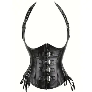 Tummy Control Lace Up Gothic Steampunk Corset Bustier, Women's Slimmer Body Shaper Vest  and  Waistband-Gothic rock steampunk tight corset laser PU imitation leather-yy Hats for Men and Women Spider Pattern Knitted Hat Womenswear Clothes warm beanie rave