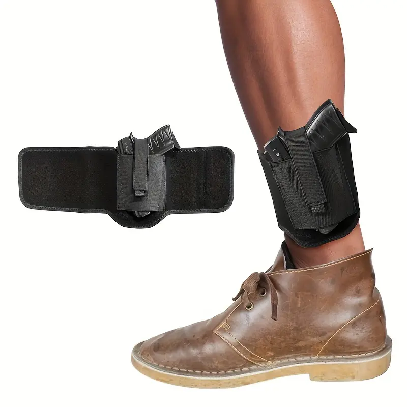 Neoprene Ankle Holster with Padding - Secure Fit, Comfortable Design, Magazine Pouch, Safety Strap, Super Elastic, Free Size - Concealed Carry for Small to Medium Firearms, Revolver, Adults, Hunting Equipment