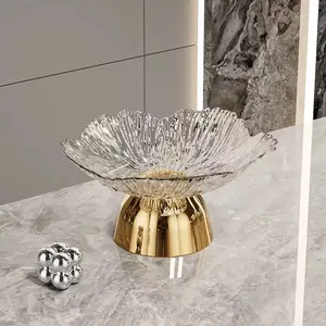 Elegant High-End Fruit Bowl Stand, Italian Luxury Style, Non-Slip Stable Easy Clean, Perfect for Living Room Coffee Table Family Gatherings