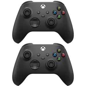 Microsoft Xbox Wireless Bluetooth Controllers with USB, Carbon Black, 2-Pack