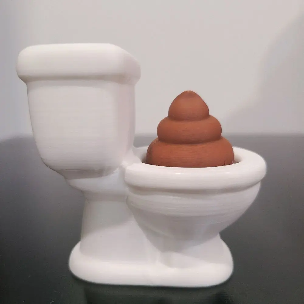 Funny Toilet Poop Fidget Toy – 3D Printed Clicker Stress Relief, desk accesory toy, gift for friend, cute toy for adults, toy for kids