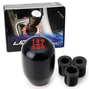 iJDMTOY JDM Style 5-Speed Manual Shift Knob For Acura Honda Toyota Lexus Scion Mazda Mitsubishi Nissan Infiniti, etc (Black)