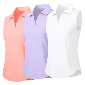 TBMPOY Women’s Sleeveless Golf Polo Shirts 1 to 3 Pack V-Neck Collared Tennis Tank Tops Quick Dry Lightweight UPF 50+ Athletic Tops  #summervibes fathersdaygift