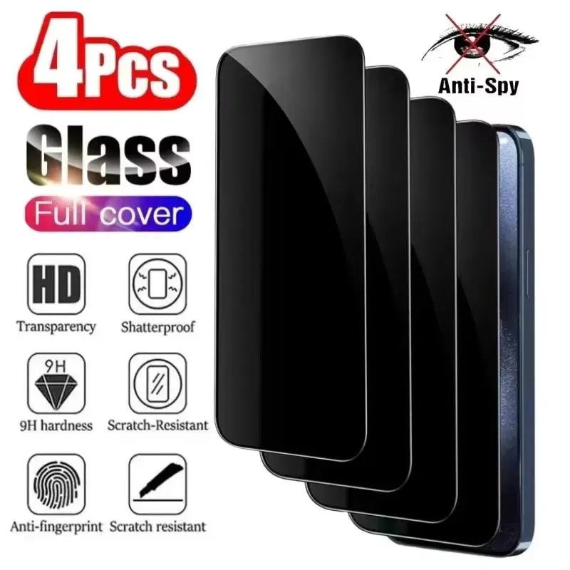 1-4PCS Anti Spy Tempered Glass For Samsung Galaxy S26 S25 Ultra S25+ S24 Plus S23 FE S22 S21 S20 S10e Privacy Screen Protectors