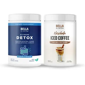 Bella All Natural Horchata Iced Coffee and Colon Cleanse Powder Original Flavor