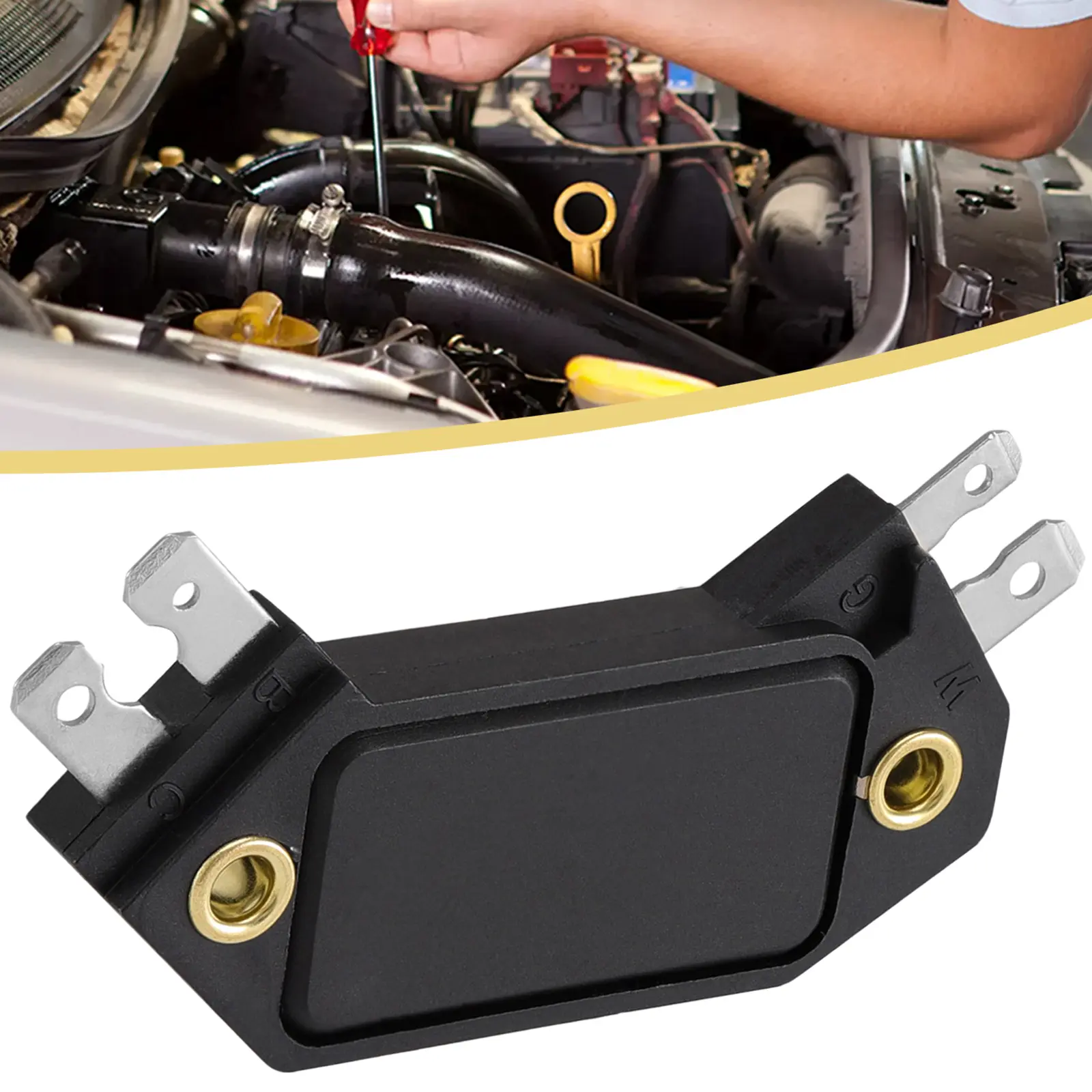 Ignition Control Module 4 Pin HEI Distributor Replacement for GM Chevy 1974-1988 (OE 1875990 Compatible)