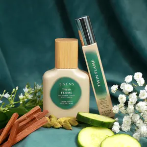 5 SENS Twin Flame Eau de Parfum Set 30mL + 10mL | Cucumber Leaves Cardamom Indian Sandalwood | Magnetic Attraction | Clean Vegan