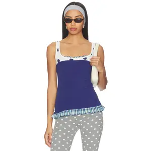 Damson Madder Idelle Jersey Top in Navy