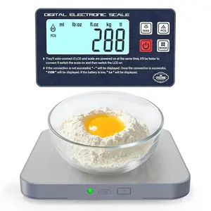 ® Digital Kitchen Food Scale -Detachable Display Electronic Weight Scale for Baking, Bread Making & Coffee Brewing, 304 Stainless Steel Platform, Backlit LCD, Count Mode, Wall-Mount & Tilt Stand