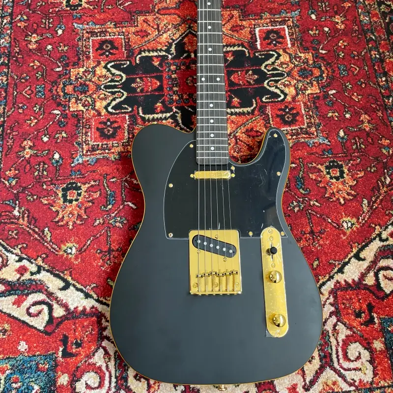 Classic Tele Electric Guitar - Matte Black, Mahogany Body, Maple Neck, Music Gear