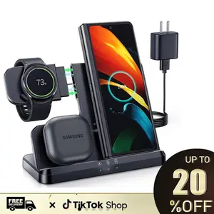BlackFriday Wireless Charger for Samsung,3 in 1 Samsung Charging Station for Galaxy S24 S23 S22 S21 S20 Ultra Plus/Z Fold Flip 6 5/4/3/S24 Ultra Flip Fold 5 43/Note20,GalaxyWatch 7 (Not for 7ultra) /6 Watch 5 Pro/5/4/3/Active 2/1,"Buds+/Pro/Live