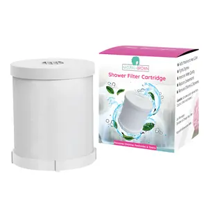 Natural And Brown - Replacement Filter Cartridge for Shower Filter showerhead showerfilter