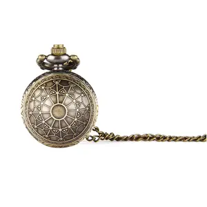 Nostalgic Small Spider Web Ball  Necklace Pocket Watch
