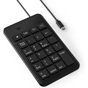 Wired USB-C Numeric Keypad for Laptop, 23  Numpad Keyboard with Tab, , Email & Calculator , 5ft , Small and Lightweight Design