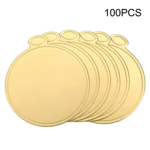 Disposable Cake Paper Plates Pad, 100pcs Round Cake Dessert Display Tray, Pastry Decorative Kit, Baking Utensils for Home Kitchen Party, Kitchen Gadgets