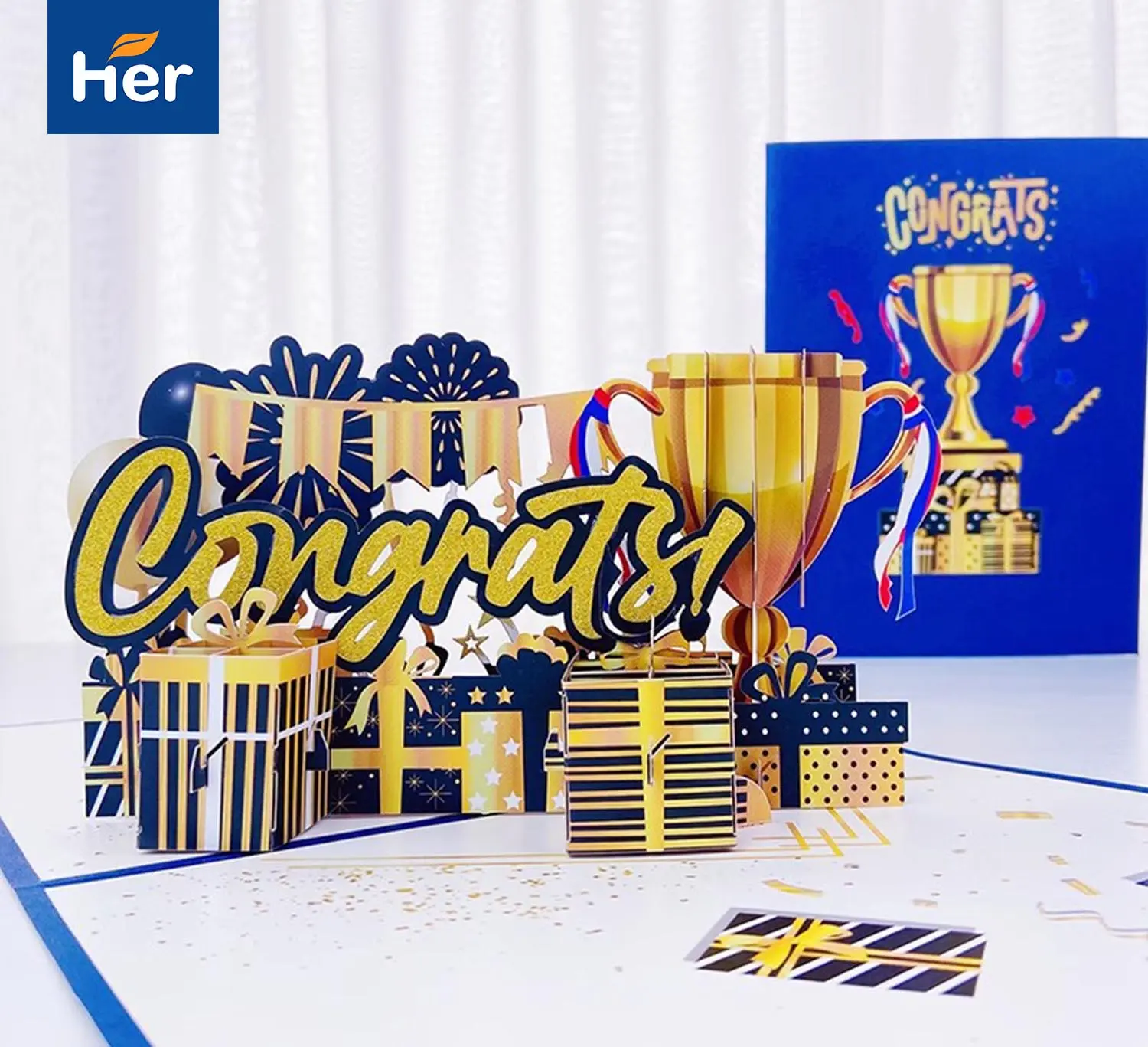 Graduation Cards, Musical Pop Up Congrats Grad 2026 Card with Light | 3D Popup Congratulations Graduation Gifts for 2026 High School College University Graduates for Son Daughter Grandson