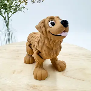 3D Printed Golden Retriever Dog Figurine