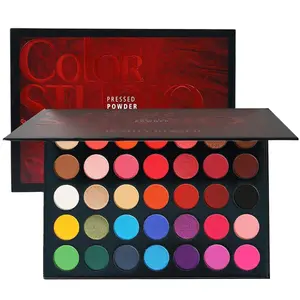 BEAUTY GLAZED 35 Pigmented Eyeshadows , Multi-Finish Matte and Shimmers Makeup , Waterproof Blendable Eye Makeup , Cruelty- Free Makeup Palette