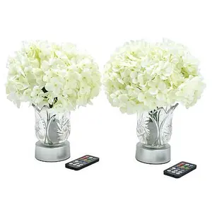 Living Glow Rechargeable LED Color Changing Flower Light - Set of 2