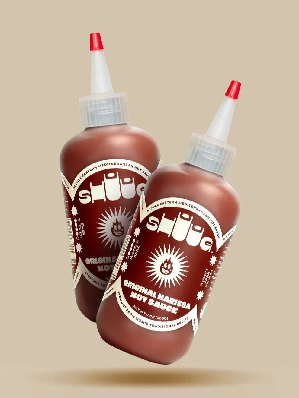 (2 Pack) Harissa Hot Sauce - Shuug is a handcrafted hot sauce that captures the vibrant and bold flavors of the Middle East and Mediterranean regions, all rooted in our decades-old family recipes