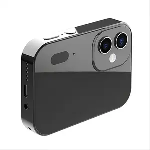 4K CCD Digital Camera 64MP Digital Flash Video Camera with Touch Screen 16X Digital Zoom IR Night Vision Camera Black