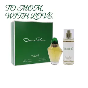 Volupte by Oscar De La Renta for Women - 2 Pc Gift Set 3.4oz EDT Spray, 4.2oz Frangrance Mist– Floral EDT Spray & Fragrance Mist, Mother's Day Gift for Mom