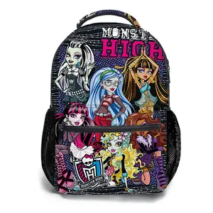 Monster-High-Backpacks for Girls, Cute School Backpack for Girls Boys, Aesthetic Bookbag for Teens, Lightweight Classic Backpack for Travel, Work, Picnic A-49