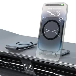 Car Phone Mount 2026 New Model Automotive Foldable Magnetic Navigation Tesla Vehicle Universal Anti-Shake Support Stand