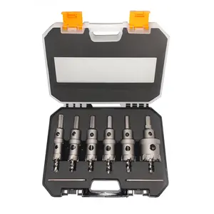 8-piece hard metal Stainless Steel TCT tool set, carbide pointed hole saw kit - metal working, stainless steel and iron plate drilling tools Screw Extractor Bits