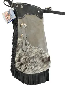 R Bar K/Custom Made Leather Chinks /Size 3/4T 5/6 7/8 Leather Kids Chinks/Hair On Cowhide Kids Chinks